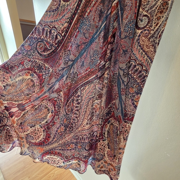 Ba&Sh Rose Boho Casual Hippie Maxi Dress With Paisley Print Bee Size Small - Picture 11 of 16